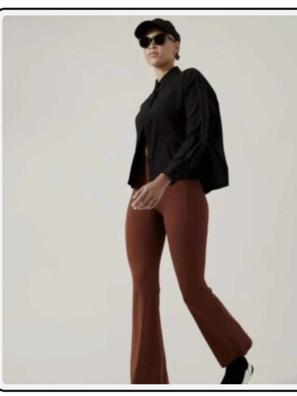 Athleta Women's Midday Relaxed Cropped Shirt - Black